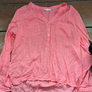 Carve Designs Coral Button-Up Blouse
